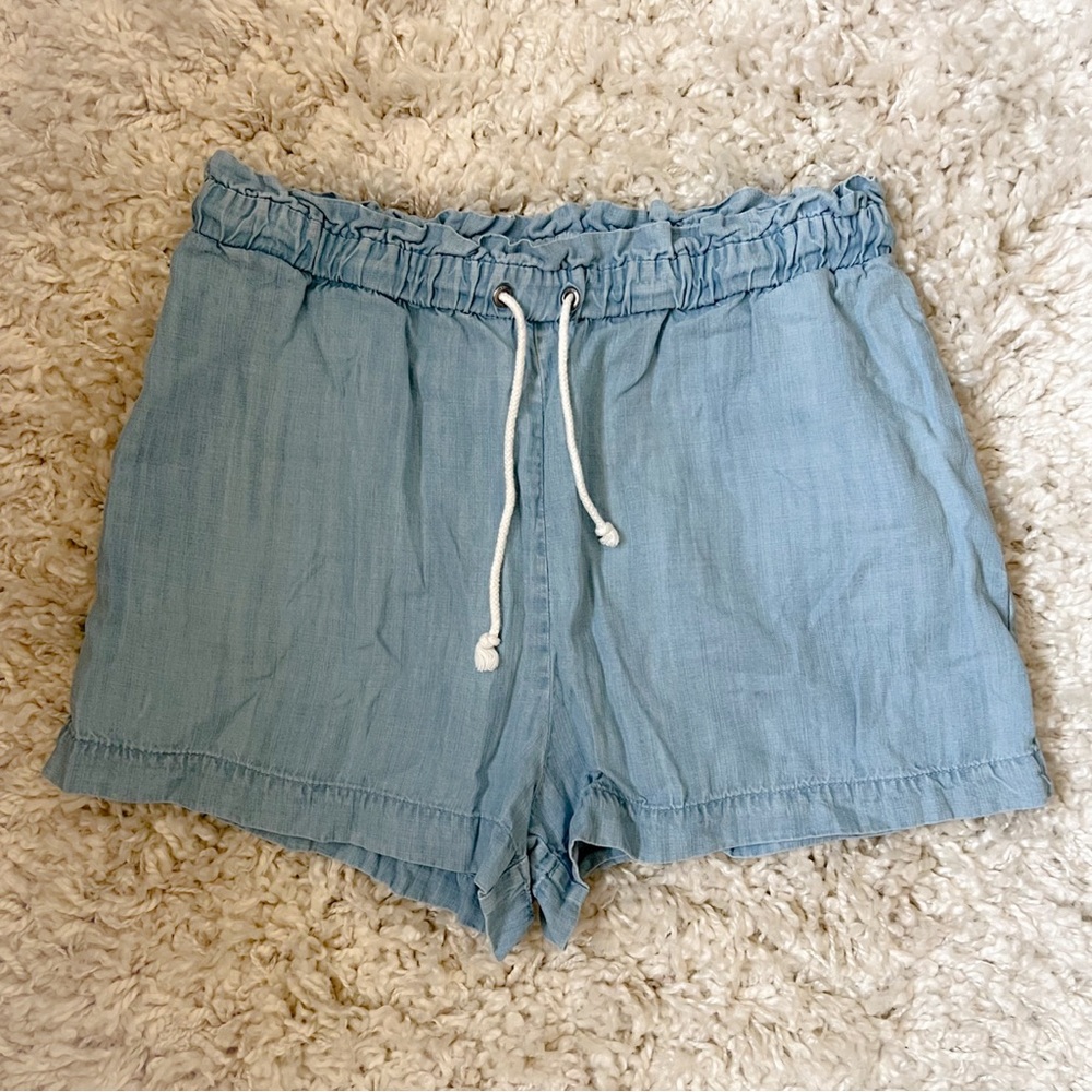 RVCA Light Blue Women's Shorts Chambray Beach